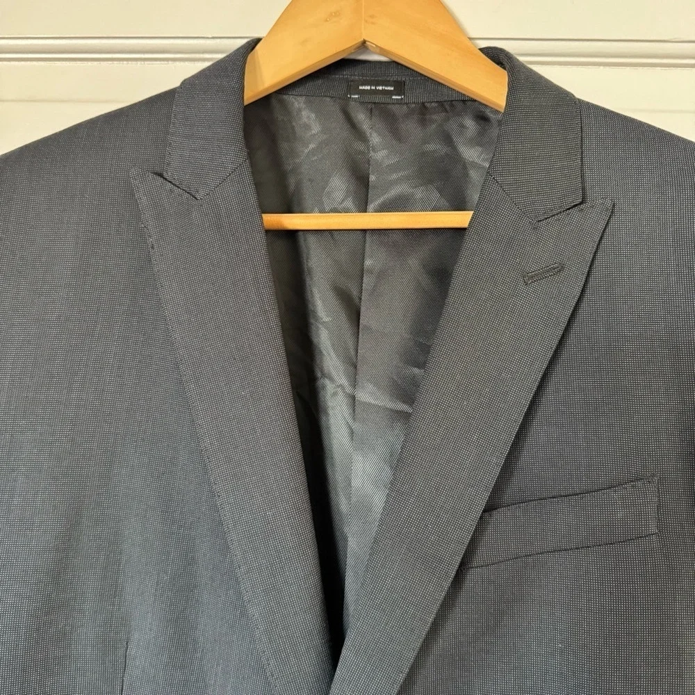 J. Ferrar Black Slim Fit Suit Jacket Blazer – 44R